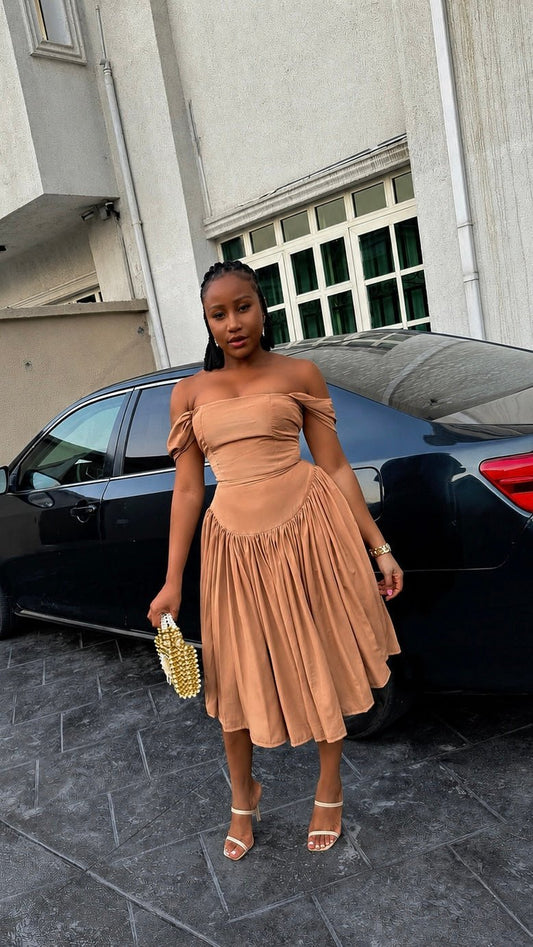 Bidemi crepe dress(ready to wear) - House of Naya