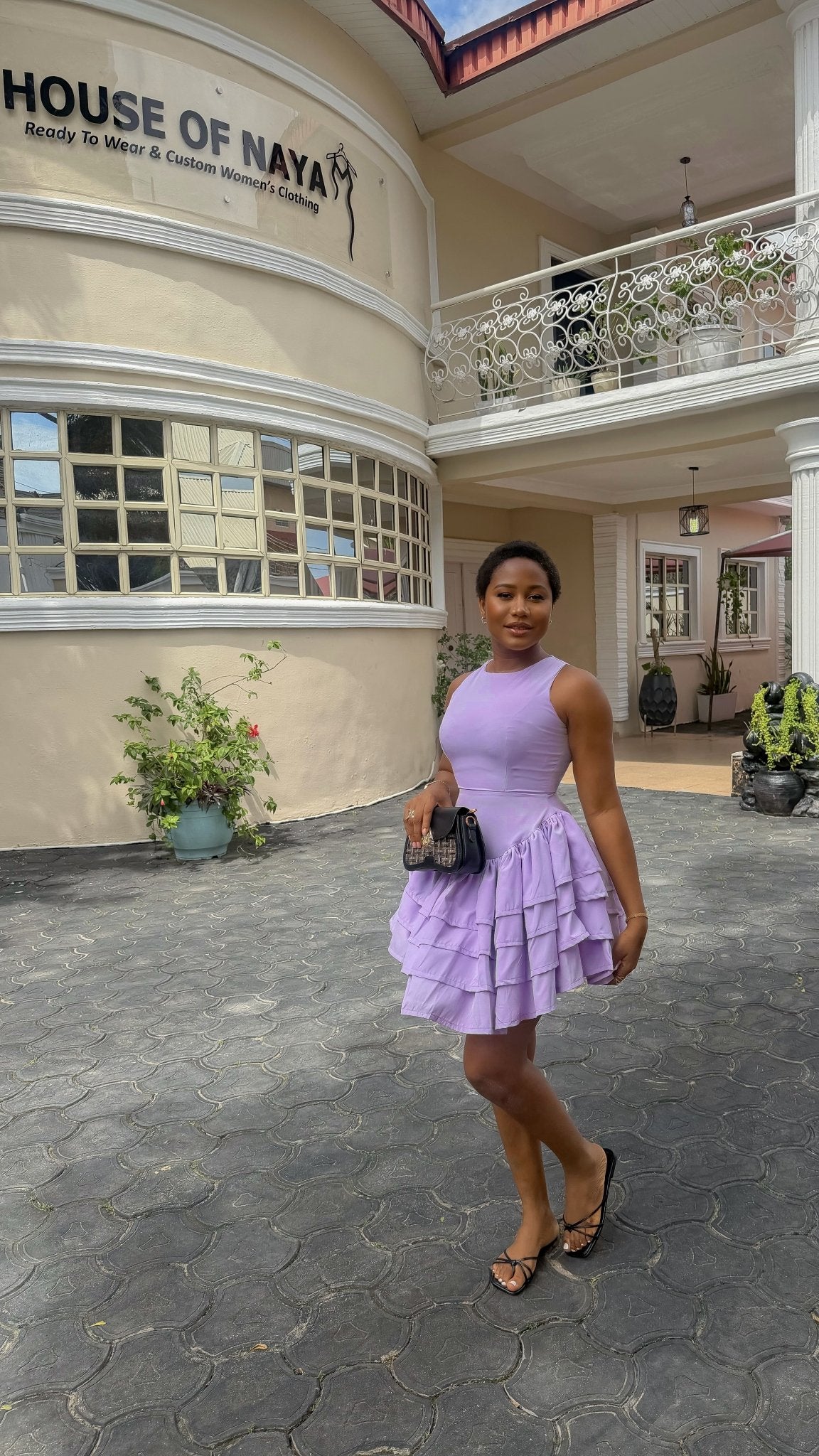 Hazel crepe dress(ready to wear) - House of Naya