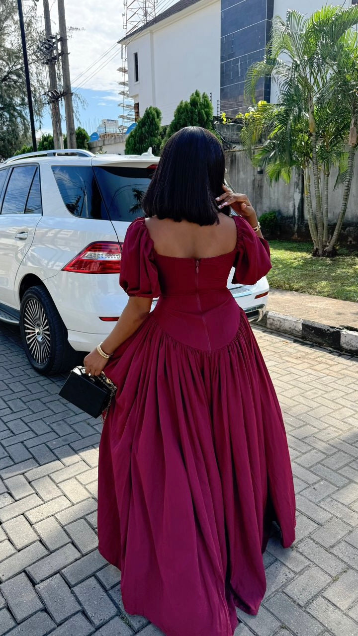 Stella crepe dress (long