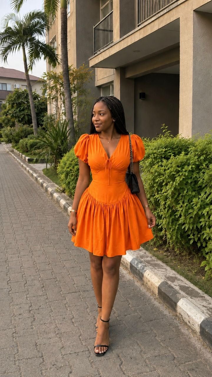 Banana cotton dress (ready to wear) - House of Naya
