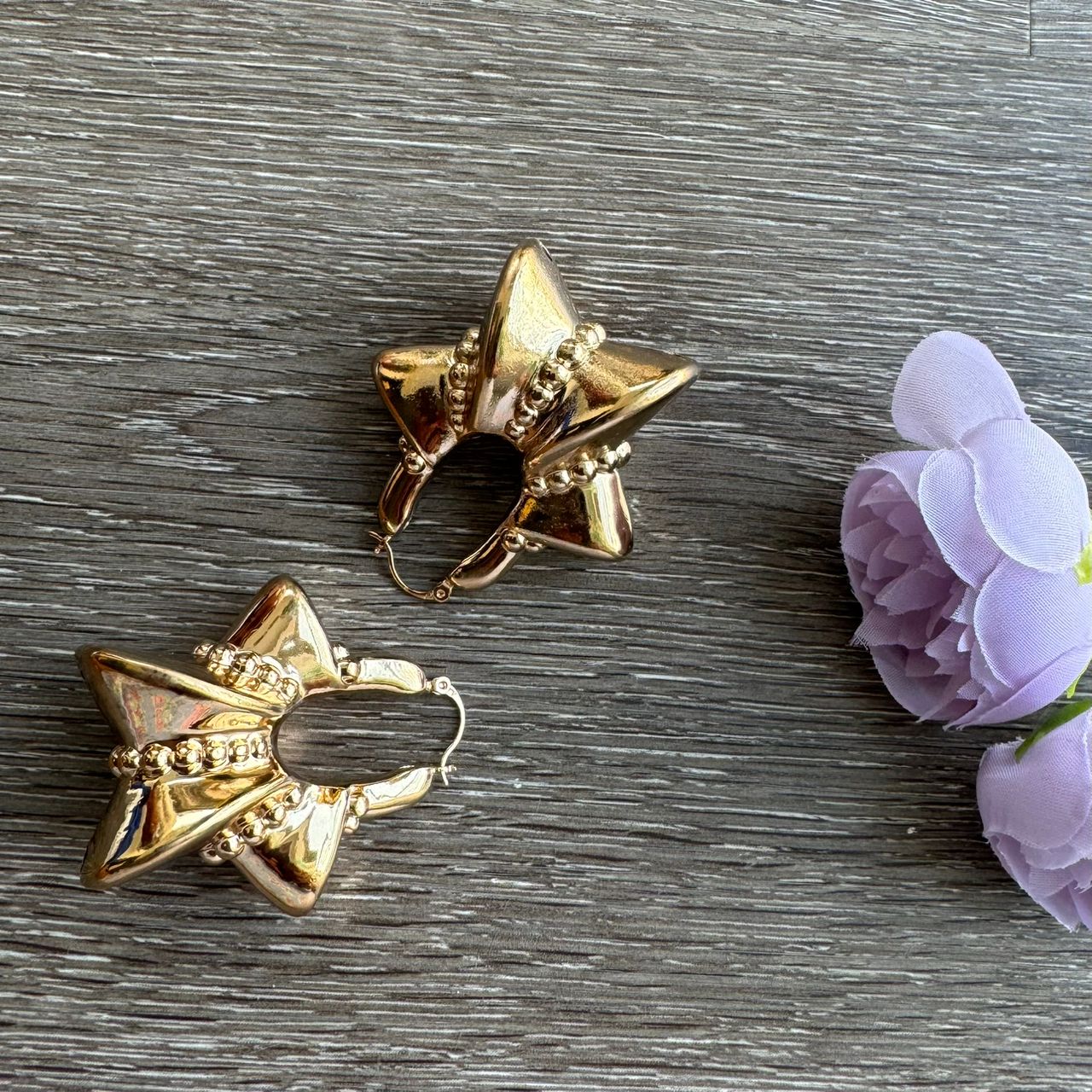 Chunky gold earrings