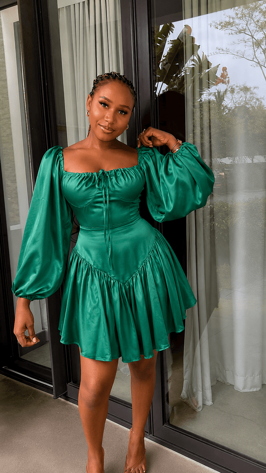 Tina silk dress(ready to wear) - House of Naya