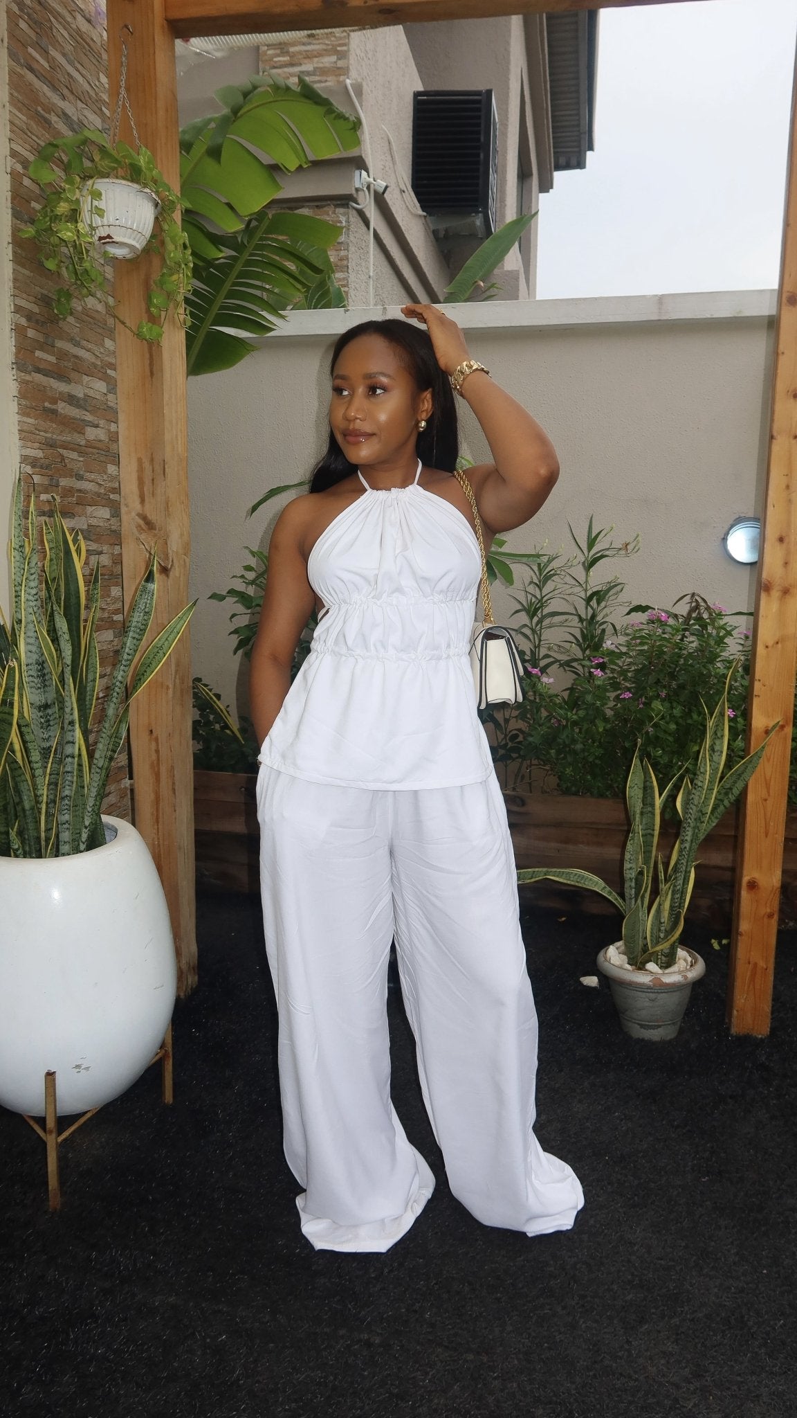 Melissa linen set (ready to wear) - House of Naya