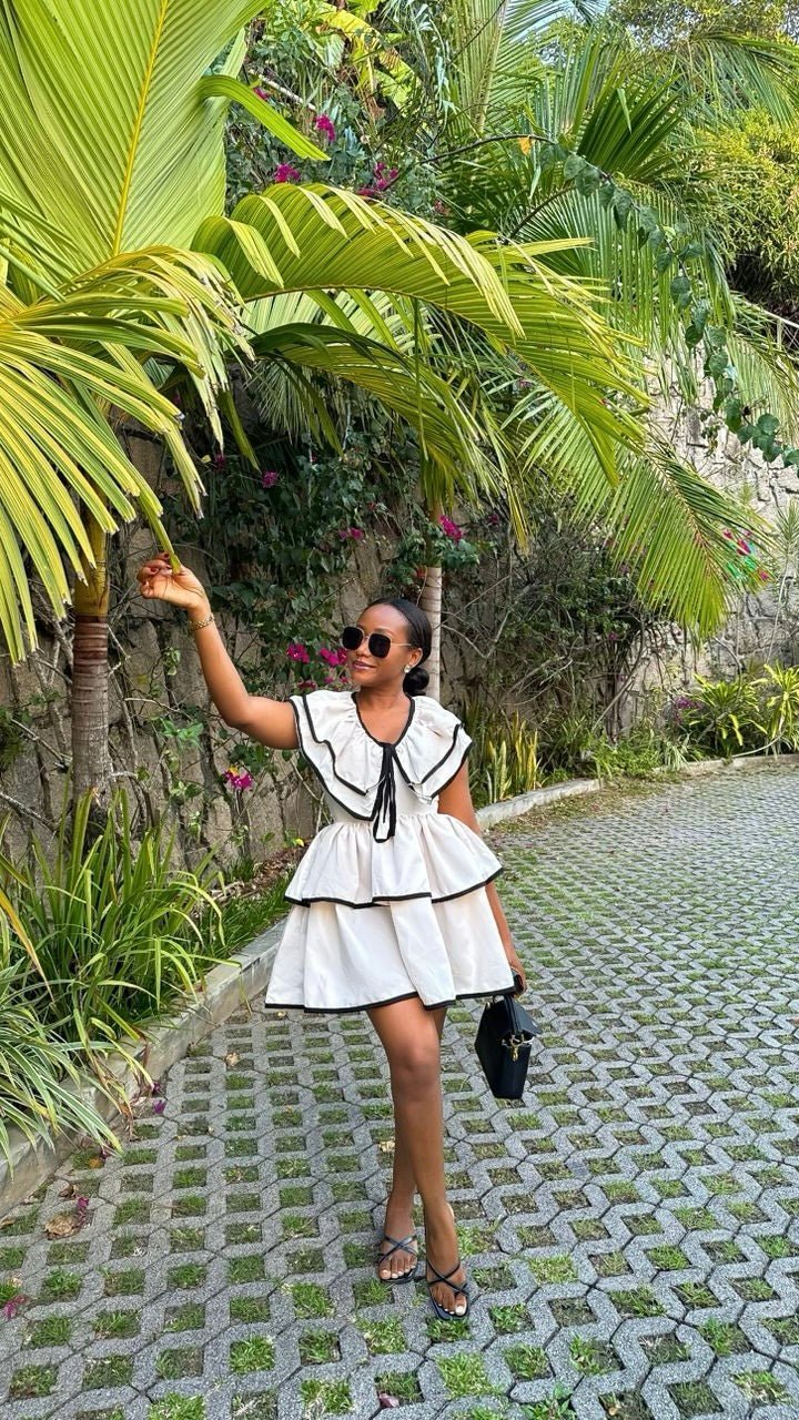 Seychelles crepe dress (ready to wear) - House of Naya