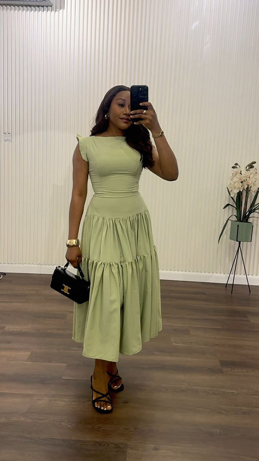 Laura crepe dress(ready to wear) - House of Naya