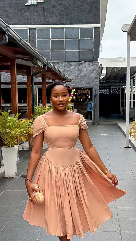 Bidemi crepe dress(ready to wear) - House of Naya