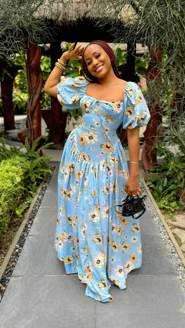 Stella crepe dress (long