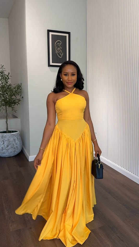 Cindy crepe dress long(ready to wear)