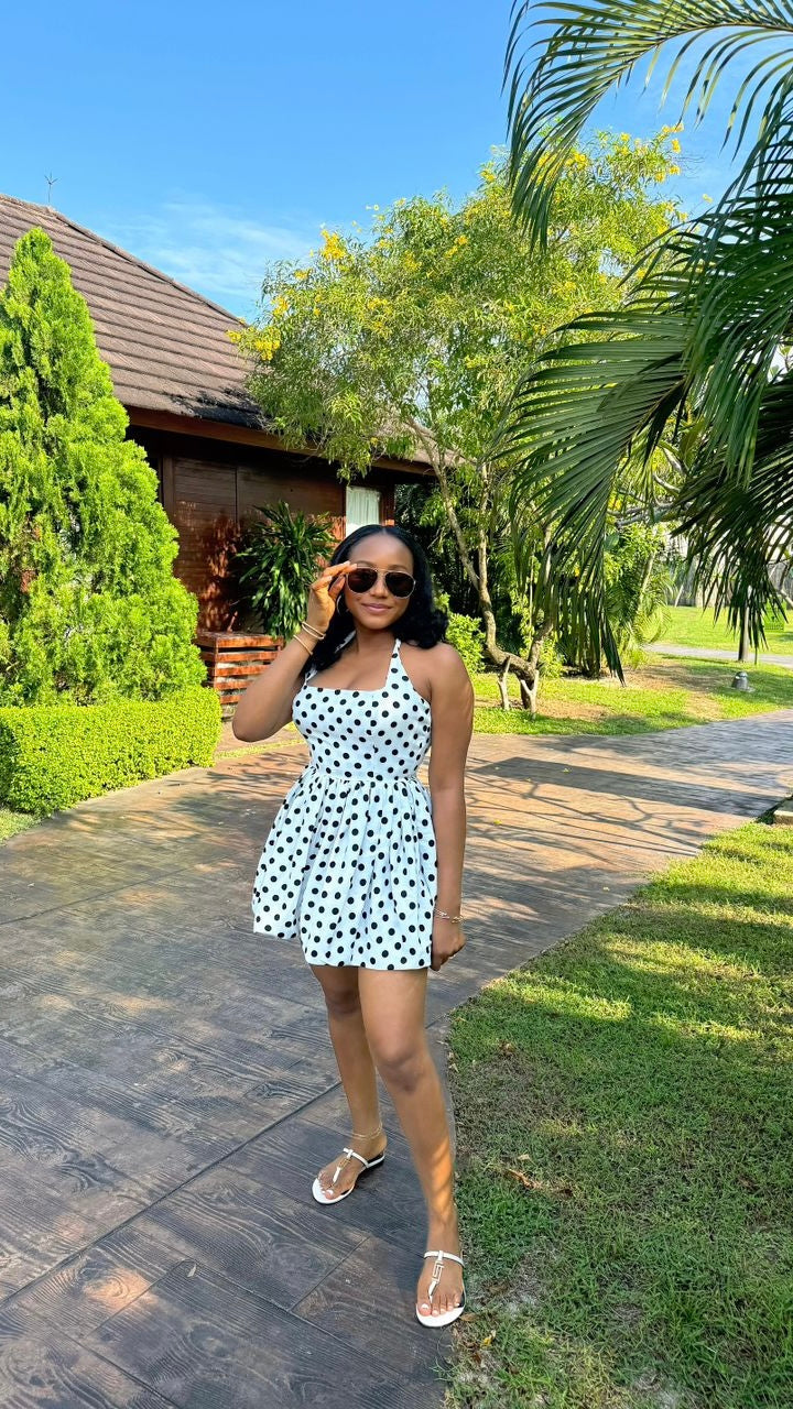 Cherry crepe dress (ready to wear)