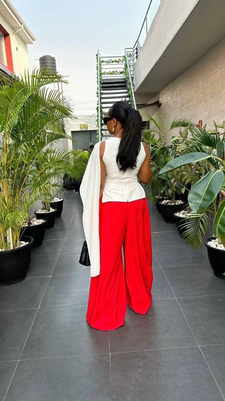 Platinum crepe set ( ready to wear) - House of Naya