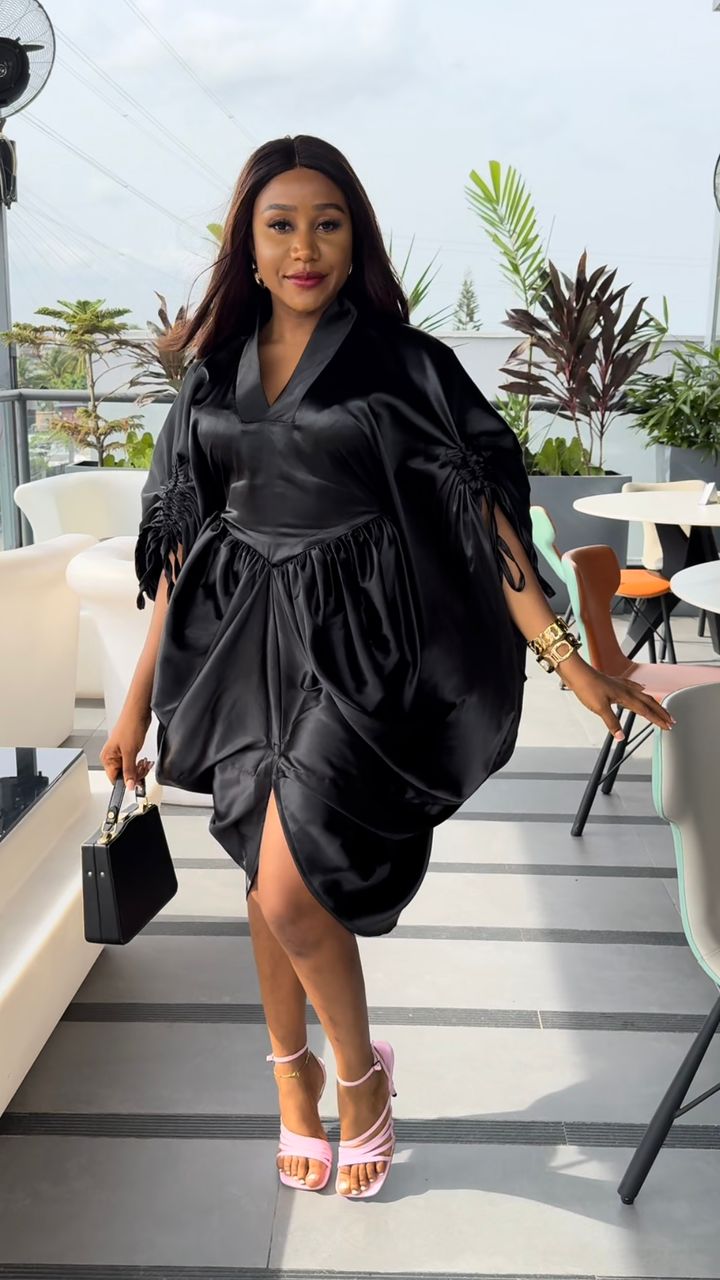Moris silk dress short – House of Naya
