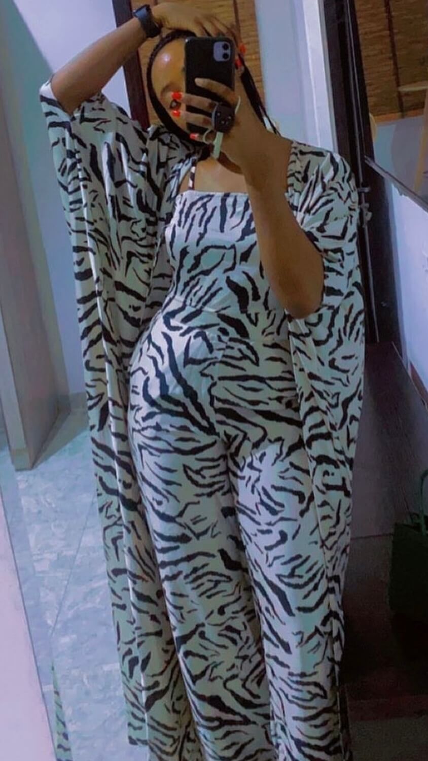 Queen 3piece crepe kimono set - House of Naya