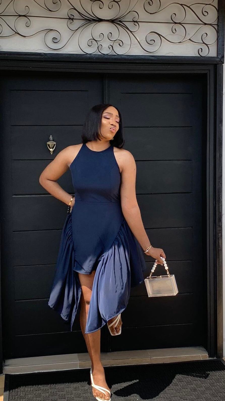 Shade crepe dress - House of Naya