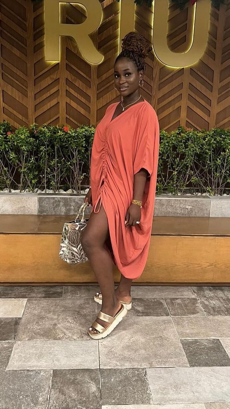 Hannah crepe bubu dress