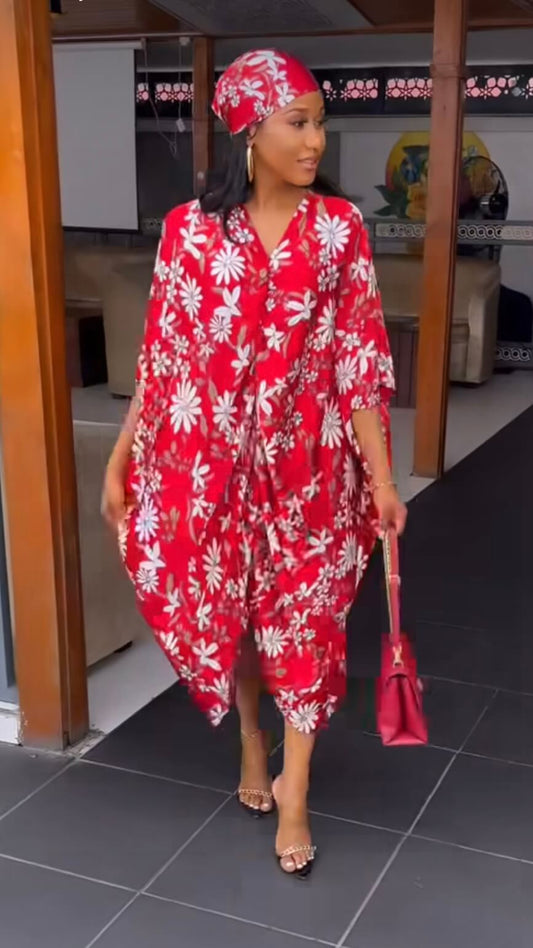 Carole crepe dress with scarf - House of Naya
