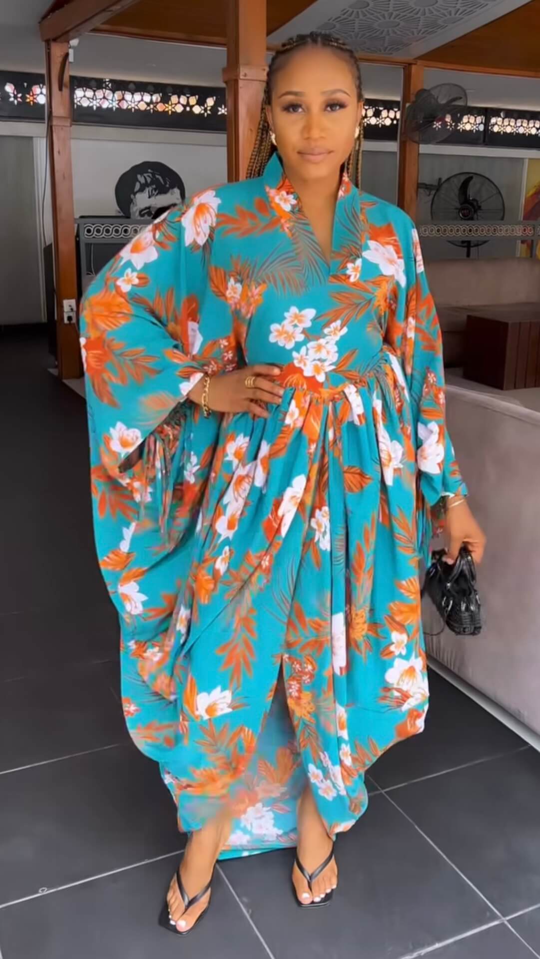 Moris crepe dress long